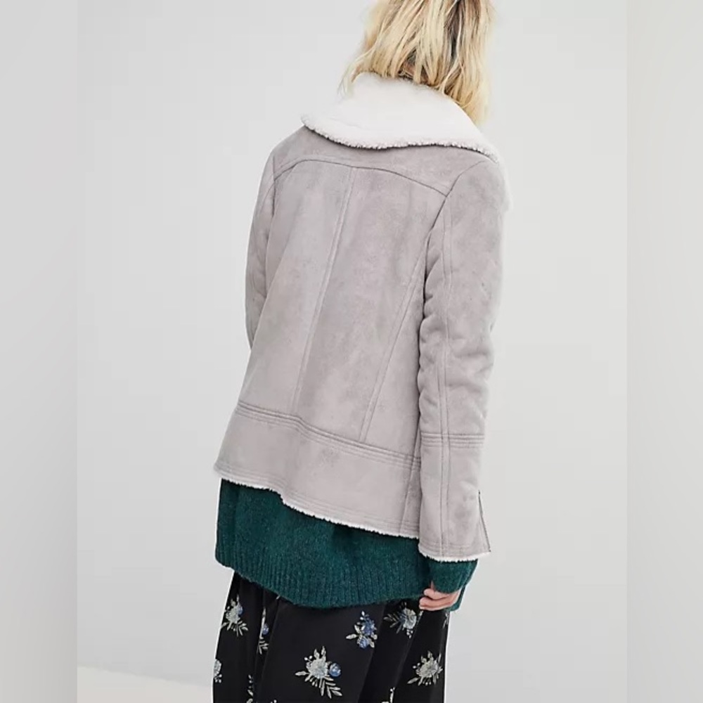 New Look Shearling Biker Jacket - image 2